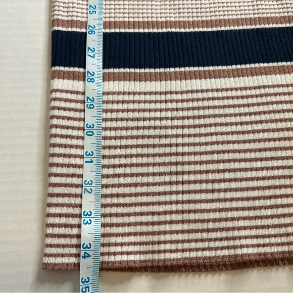 Papaya Junior Midi Bodycon Knit Sweater Stretch Striped Small Dress - Picture 8 of 10